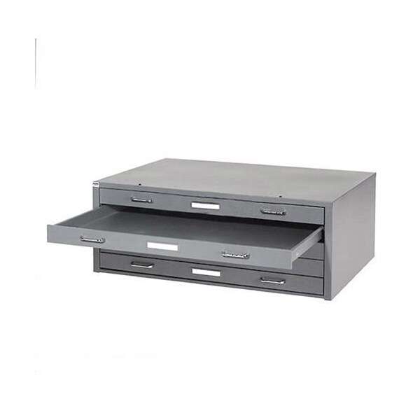Global Industrial 47W Flat File Cabinet, 5 Drawer, Gray 506826GY - main